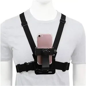 2 in 1 Elastic Belt Body Mount Harness Mobile Chest Strap for Gopros Heros 12/11/10 Insta360 Camera and Smartphone