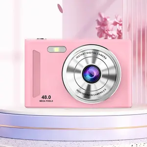 Retro Digital Camera, CCD Digital Camera, Vlogging camera with 2.4 inch Screen, Dual-lens, Compact and Portable with Fill Light for Starter Student Girl Boy