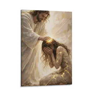 Jesus and Woman Wall Art, Jesus Print, LDS Art, Bible Art, Jesus with Girl, Religious Prints, Jesus Wall Art, Jesus Art Decor Decoration Artistic posters