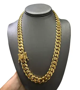[Star Long]14K Vacuum-gold Plated Hip Hop Jewelry Stainless Steel Miami Cuban Link Chain Necklace or Bracelet Fashion Accessory Men Women unisex Monaco italy Mexico & Micro Promise chains for Husband Boyfriend Valentines Birthday Gift