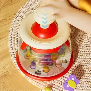 1 piece of baby and toddler pressrotating animal carousel toy with richcolors to attract baby's attention, Sensory early education exercise coordinationability toy for boys and girls, carousel forEaster birthday gift, Rattle Maracas Sensory