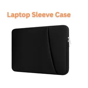 13-14 Inch Laptop Sleeve Case with Zipper Pocket – Shockproof Padded Cover for MacBook Air/Pro, HP, Acer, Chromebook, Tablet – Slim Protective Computer Bag, Black