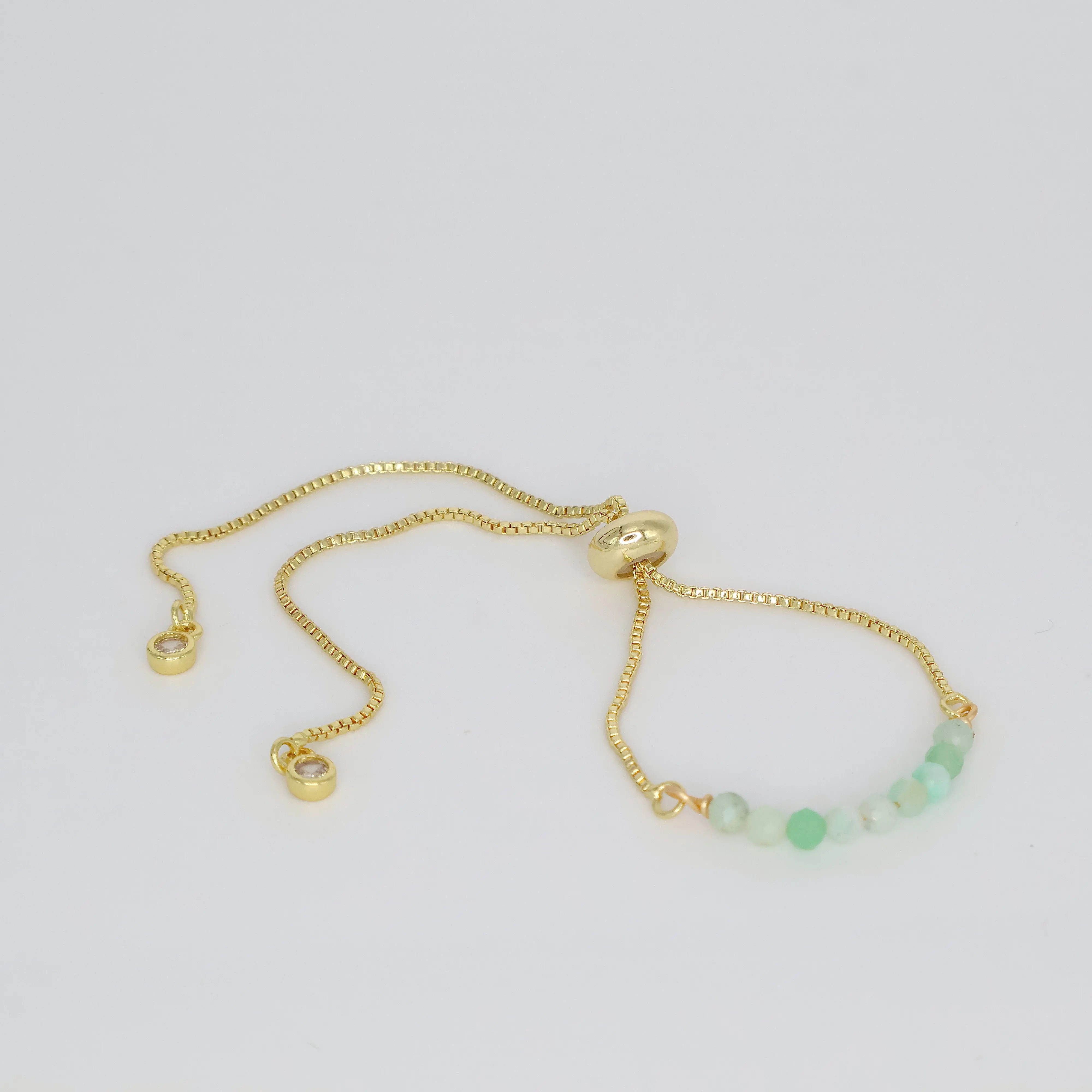 Thin Australian Jade Bracelet (Gold)