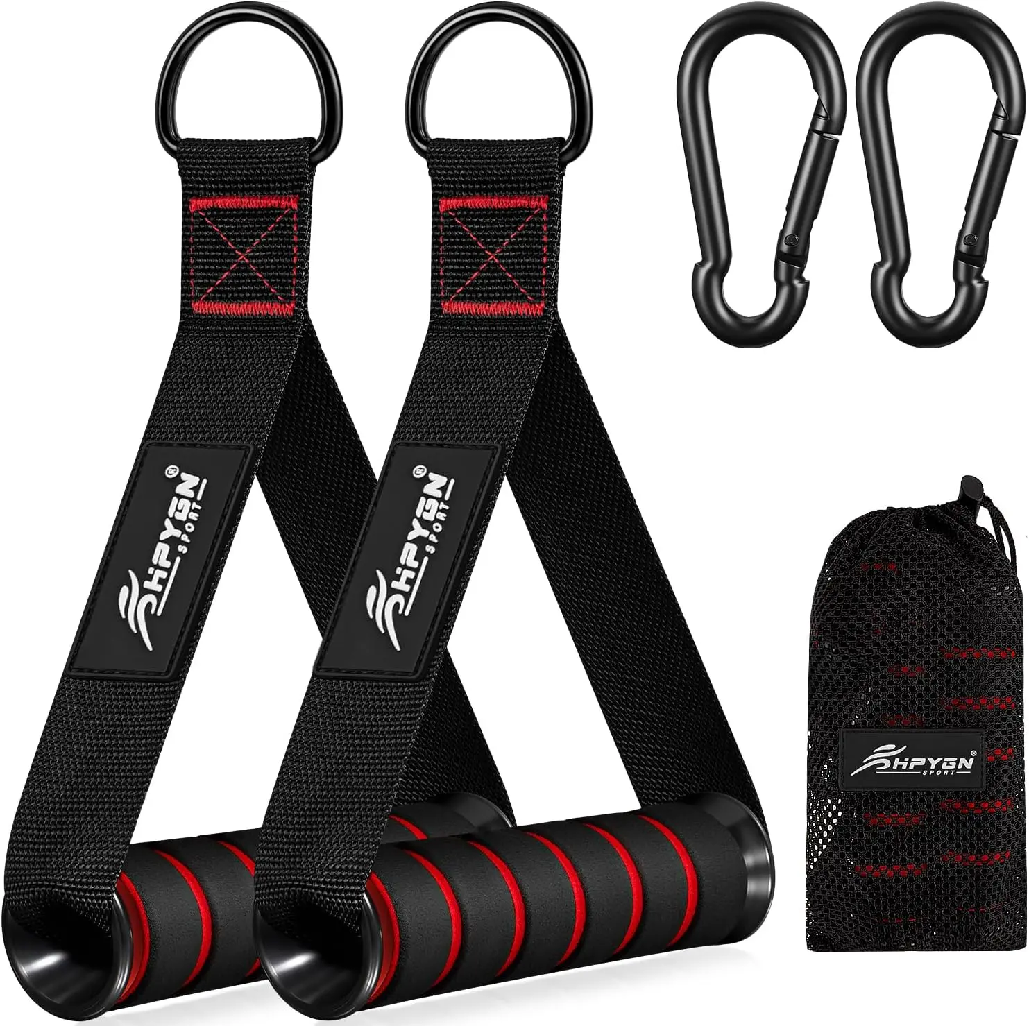 HPYGN Exercise Handles for Home Gym, Replacement Workout Grips for Strength Training, Pulldowns and Pilates