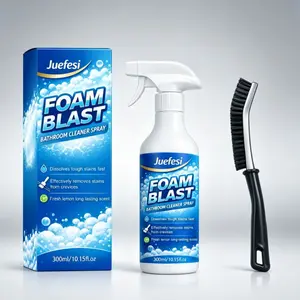 Bathroom Cleaner Foam Spray Removes Mold Mildew Stains for Descaler Household Free Cleaning Brush Included