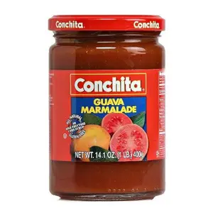 Conchita Vegan Gluten-Free Guava Flavor Marmalade Spreadable Jam with Real Fruit Pulp, 14.1 oz Jarred Pantry Food for Canned Fruits and Beans Pairing & Folded into Thumbprint Cookies