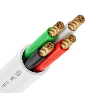 SYSTON 16 AWG 4-Conductor CMR Speaker Wire OFC Pure Copper Audio Cable Heavy Duty 16/4 Gauge for Home Theater Car Stereo In-Wall Installation Outdoor Surround Sound Subwoofer & Amplifier