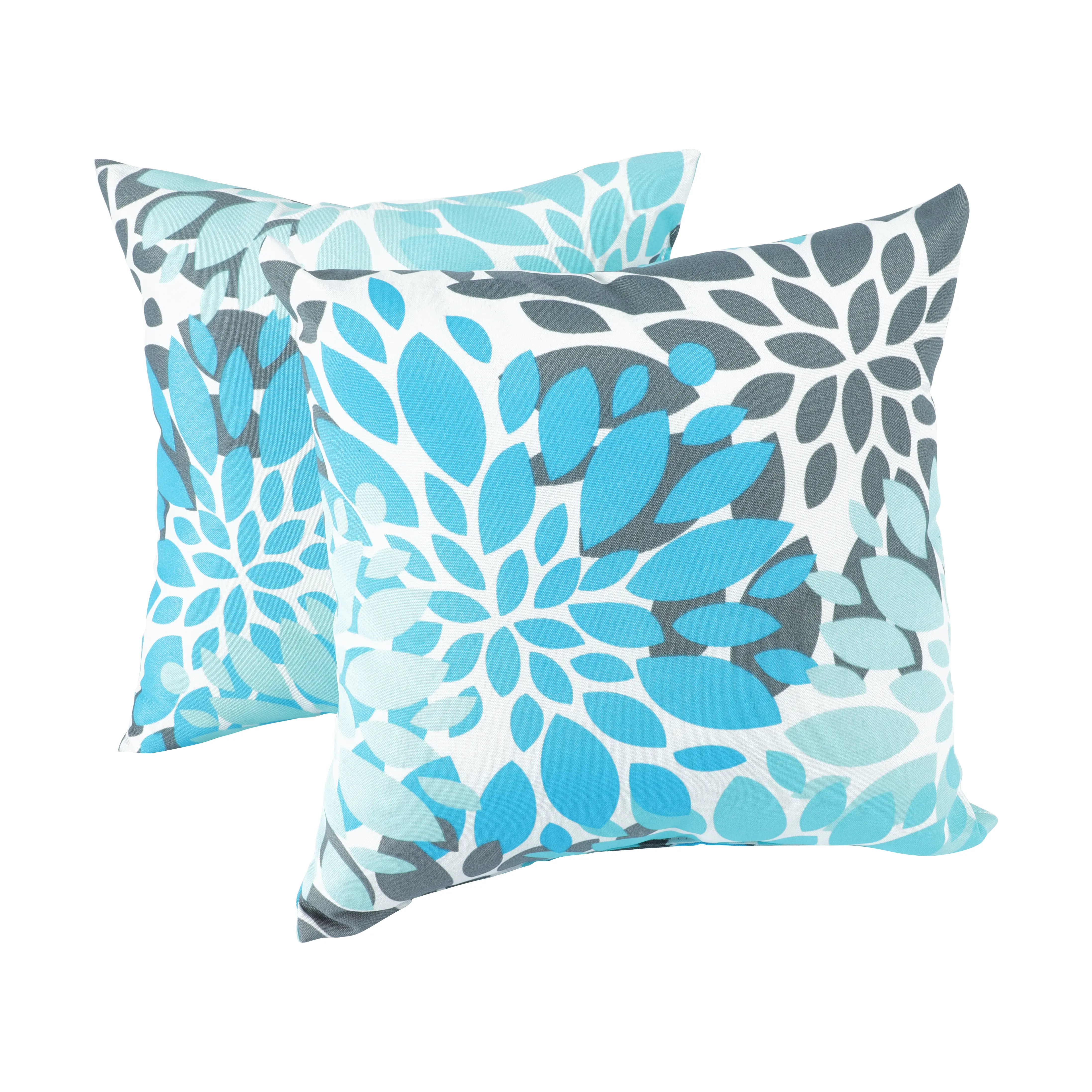 18x18 in Square Outdoor Throw Pillows (2-Pack), Polyester Fiber Waterproof UV-Protected Fade-Resistant Patio Cushions, Removable & Washable Soft Decorative Covers for Garden, Porch Furniture, Outdoor Decor, Patio Use, 18 X 18, Patio/Garden