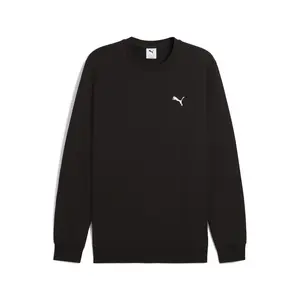 PUMA Mens Essentials Crew Neck Long Sleeve Sweatshirt Casual - Black