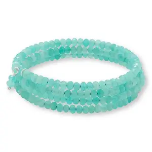 Mine Finds by Jay King Sterling Silver Peruvian Amazonite Bead Coil Bracelet