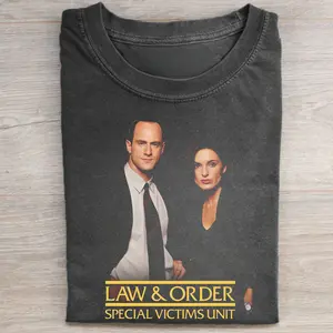 Vintage Elliot Stabler and Olivia Benson Graphic Tee - Law & Order SVU Movie Shirt - Iconic Movie Tee - Iconic TV Show Shirt Streetwear Top Womenswear