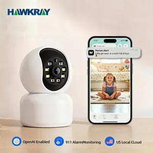 Hawkray Pet Camera with AI Multi-Pet Recognition, 3MP 2K Dog Camera for Home Security, AI Summary, 2-Way Audio, Smart Cat Monitor for Multi-Pet Homes