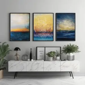 3 pieces of abstract art canvas, modern wall decorations for bedrooms, home offices, bars, cafes, 2D flat printing frameless paintings
