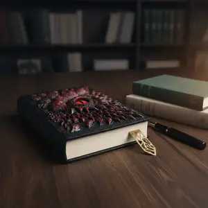 Cool Resin Cover Notebook Journal with Dragon Relief Design, Perfect for Desktop and Bookshelf Decoration, Unique Gift Idea