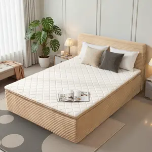 CAODOC 2-in-1 Boneless Bed Frame Mattress Combo, Cloud Floor Bed 16 Inch Memory Foam Hybrid Mattress, No Assembly No Box Spring Needed, Platform Bed for Bedroom Queen Full Twin