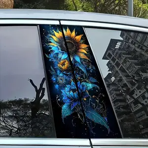 Sunflower Pattern Car Front Windshield Sticker, Waterproof & Scratch Resistant Car Decal, Decal for Cars, Universal Car Exterior Decoration Accessories for Audi, Honda, Mitsubishi, Ford, Volkswagen, BMW, Opel, Porsche