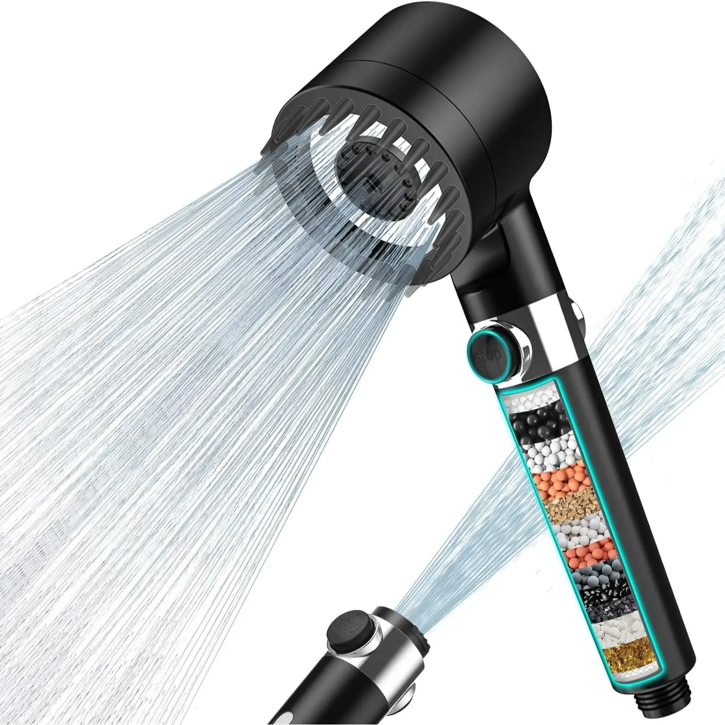 Black Showerhead Set