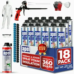 apel Spray Foam Insulation Kit – Self-Expanding Polyurethane – Heat & Sound