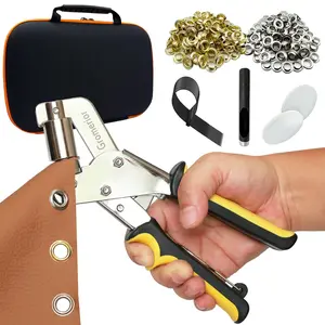 Grommet Tool Kit (3/8 inch 10mm) with Case & 300 Sets Grommets, Eyelet Press Plier & Hole Included, Grommet Maker for//Tarps/Canvas/Banners