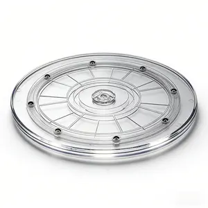 9 inch Acrylic Lazy Susan, Lazy Susan Organizer for Table Top,Rotating Turntable for Cabinet Storage,Computer base turntable,Countertop, Kitchen,Spice rack, cake, TV, laptop, handicrafts, kitchen, cabinet, food room decoration