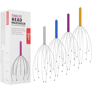 4 Pack Scalp Massagers, Handheld Head Massage Tingler, Scratcher for Deep Relaxation, Hair Stimulation and Stress Relief Christmas Gift