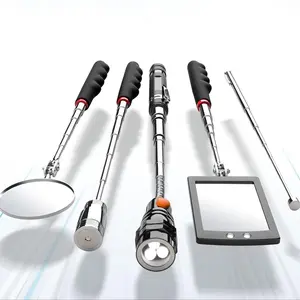 Telescoping Magnetic Pickup Tool Set, Portable Extendable Magnet Flashlight with Inspection Mirror, Cool Gadgets Gifts Idea & Christmas Gifts for Men, Him, Husband, Handyman, Mechanic, Hardware