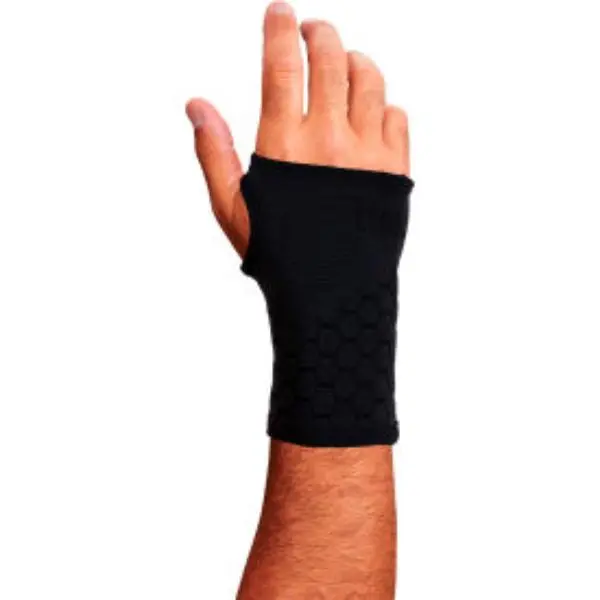 Ergodyne Prolix 660 Wrist Support Sleeve for Adults, Pull-On Breathable Nylon Knit with Universal Anti-Skid Fit for Compression & Pain Relief, Black, M, Medium Size