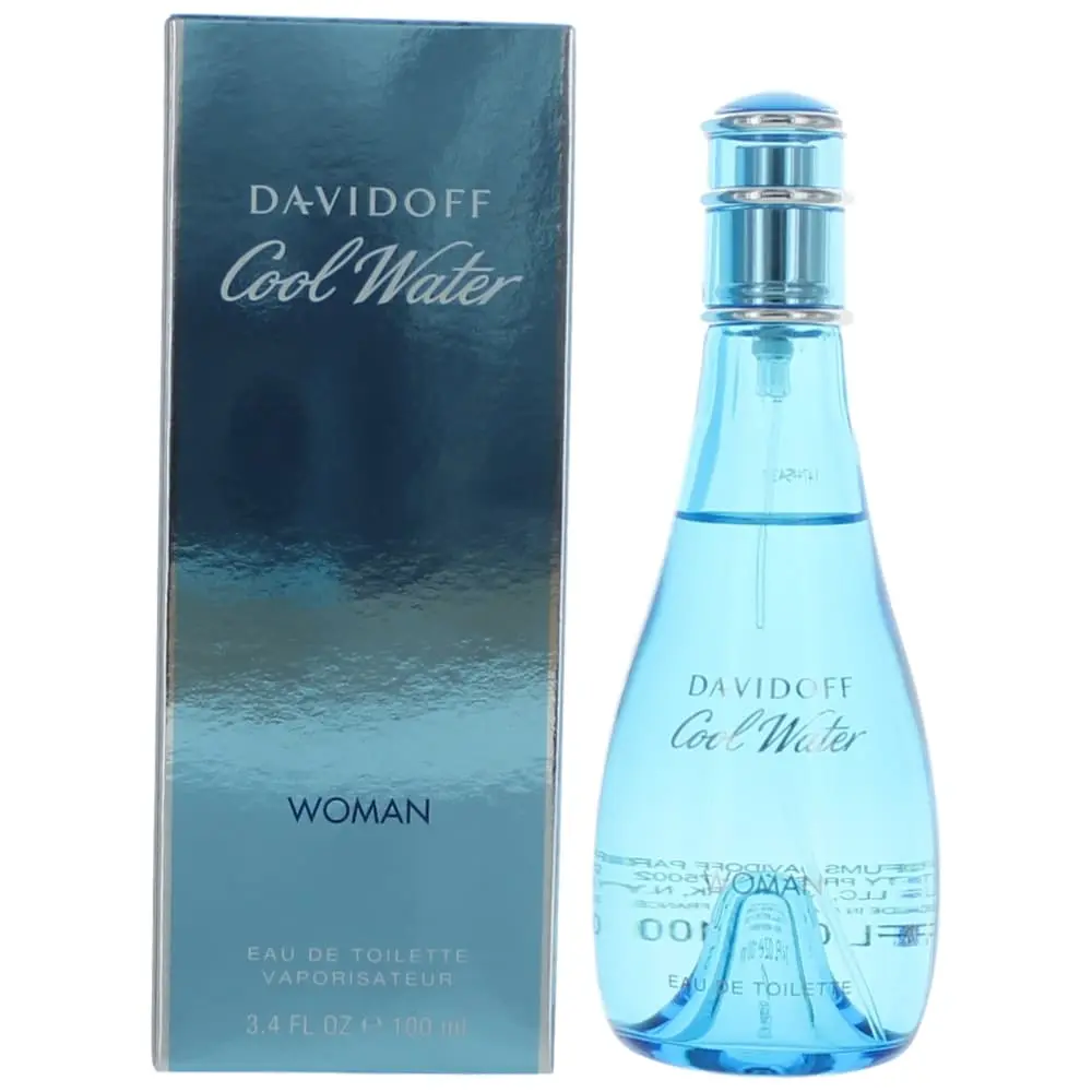 Davidoff Cool Water Women's Aquatic-Floral EDT Spray - 3.4 oz Pineapple-Scented Fragrance in Bottle