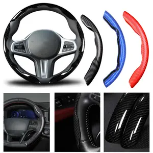 Carbon Fiber Steering Wheel Cover 3PCS Set – Anti-Slip, Scratch-Resistant, Universal Fit for 14–16 Inch Wheels – Interior Car Accessories for Cars, SUVs, Trucks