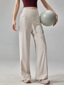 Women's High Waist, Loose Fit Breathable Quick-Dry Running Training Gym Wear, Comfortable Straight Leg Workout Bottoms, Breathable Activewear Bottoms