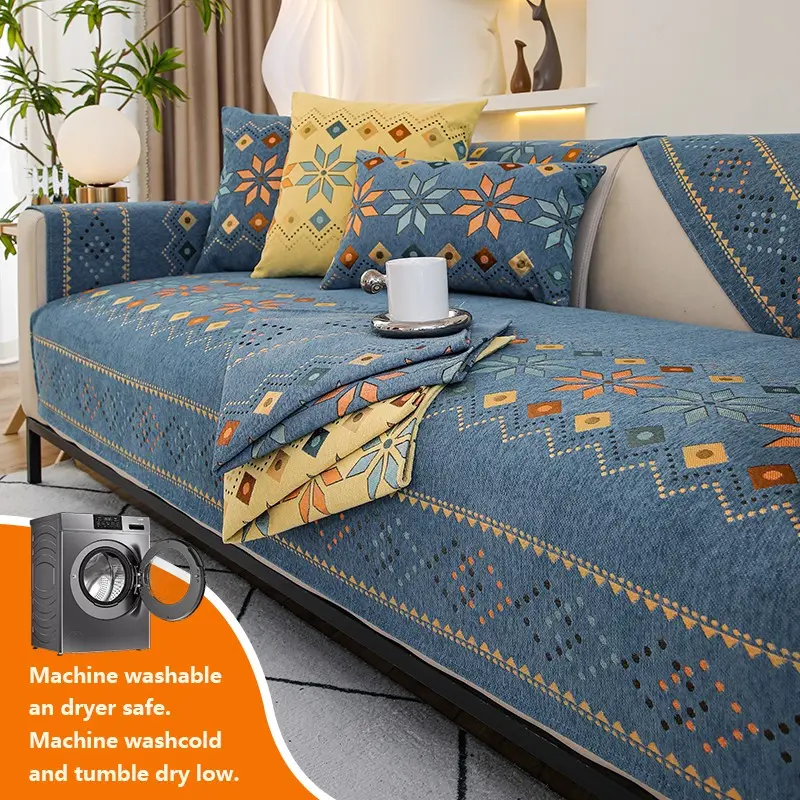 1pc Sofa Cover Chenille Sofa Cushion, All-Season Pet-Friendly, Easy, Soft Sofa Protector, Modern Dustproof Sofa Cover Couch Covers for Living Room & Bedroom Decor