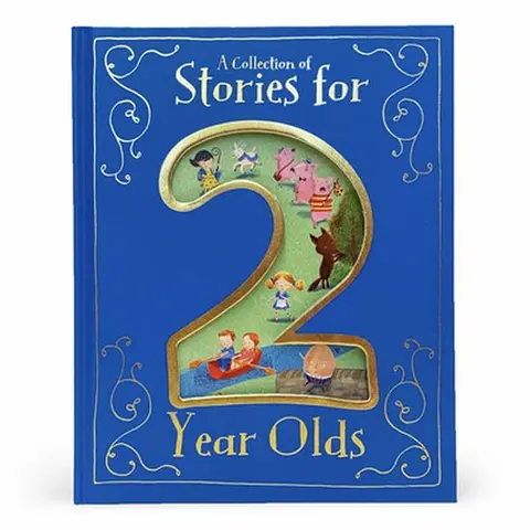 USED Hardcover English Picture Book - Parragon Books' 10-Story Collection for 2-Year-Olds (1.17lb) - Toddler Learning Materials, Preschool Resources, Kid Reading Content, Goldilocks, Fairy Tales, Toddler Learning Books