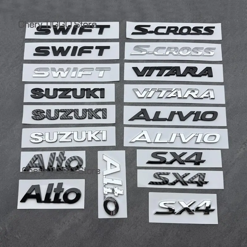 2026 New ABS 3D Trunk Badge Sticker For SUZUKI SWIFT ALTO S CROSS VITARA ALIVIO SX4 Emblem Letters Car Trunk Badge Accessories For your Cars