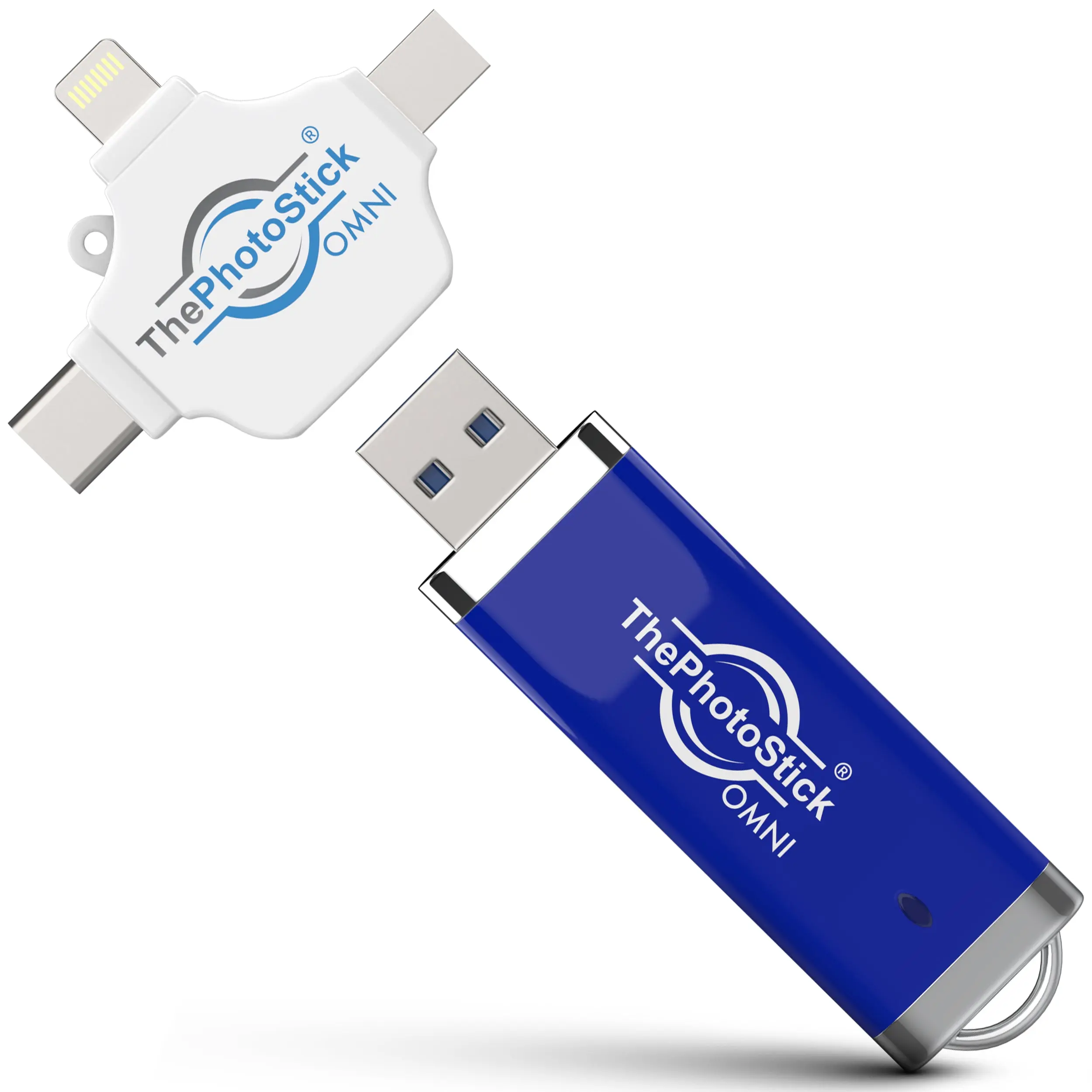 ThePhotoStick Omni 256GB USB Flash Drive & Memory Stick – Automatic Photo & Video Backup for iPhone, Android, Mac & PC – Multiport Connection to Easily Store & Transfer Files