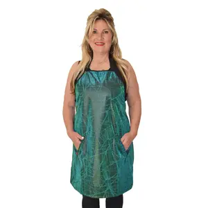 142 - Waterproof Hair Resistant and Bleach Resistant Green Sparkle Apron