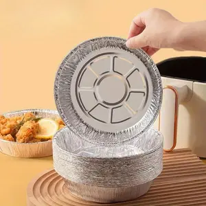 10/20/30Pcs Disposable Food Grade Tin Foil Household Kitchen Oven Baking Trays, Grilling Plates, Tin Foil Plates, Bowl