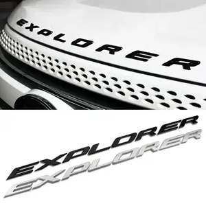 1X EXPLORER Letters Car Front Hood Bonnet Emblem Badge Sticker For Ford Car Styling Accessories