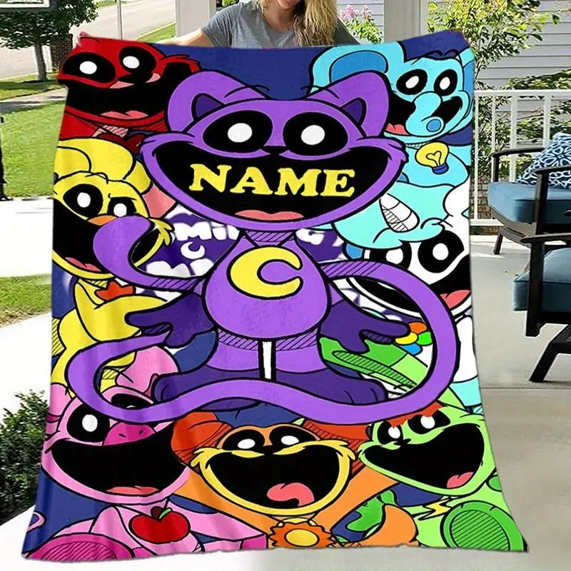 Personalized CatNap Poppy Playtime Fluffy Blanket｜Perfect Gift For Game Fans