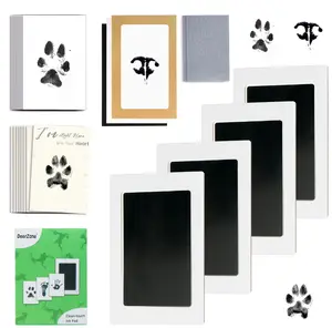 4-Pack Inkless Paw Print Kit for Dogs & Cats, Clean Touch No Mess Paw Print Stamp Pad, Safe for Pets & Baby, Dog Cat Keepsake Kit, Pet Memorial Gift
