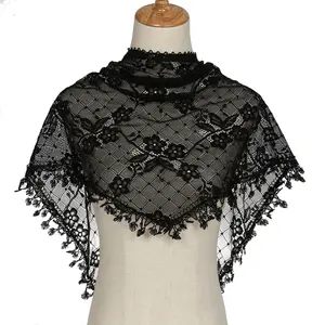 New Spring/Summer Collection: Floral, Lace, and Plaid Triangular Scarves — Classic Openwork Solid-Color Triangular Scarves for Women