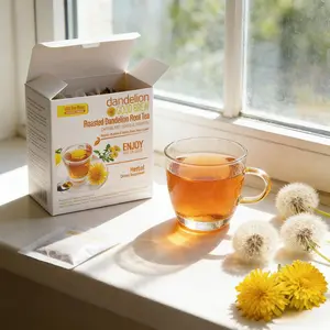 100 Bags Bulk Value Pack Roasted Dandelion Root Tea - Daily Liver & Kidney Support, Bloating Relief & Digestive Wellness, Caffeine-Free Coffee Substitute, Travel & Office Essentials, Portable Healthy Drink for Men & Women outdoorfun Herbal Tea Beverage