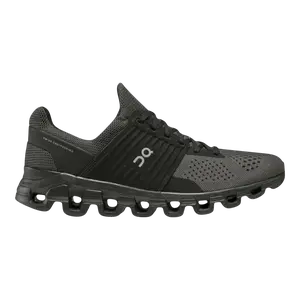 On Cloudswift Men Running Sneakers All Black with CloudTec Cushioning & Helion Foam for Urban Speed