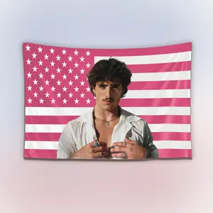 Benson Boone Tapestry, Pop Singer Wall Hanging Decor, Retro Album Art Banner, Bedroom Aesthetic Wall Art, Gift for Fans