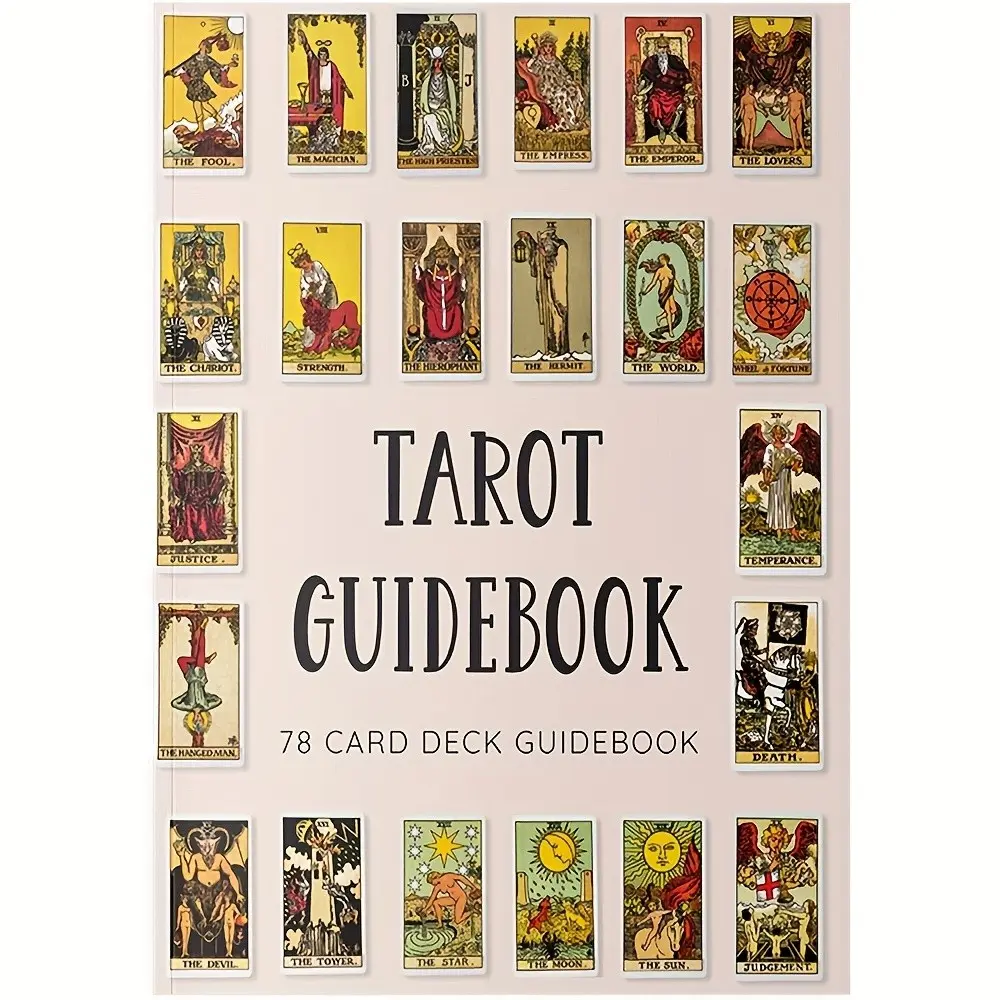Tarot Card Beginner Guide Practice Book Tutorial, Includes Card Meanings, Reading Techniques, Common Layouts, Quick Reference Chart