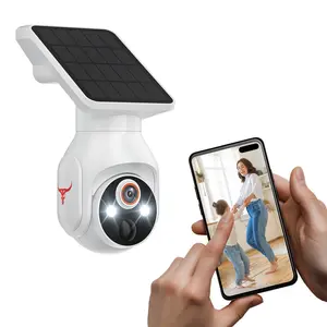 1080p Wireless Camera with Solar Panel, AI Human Detection, Smart Motion Tracking, Night Vision, 2-Way talk, Cloud Storage, 2.4 GHz Wi-Fi, Outdoor Security Camera