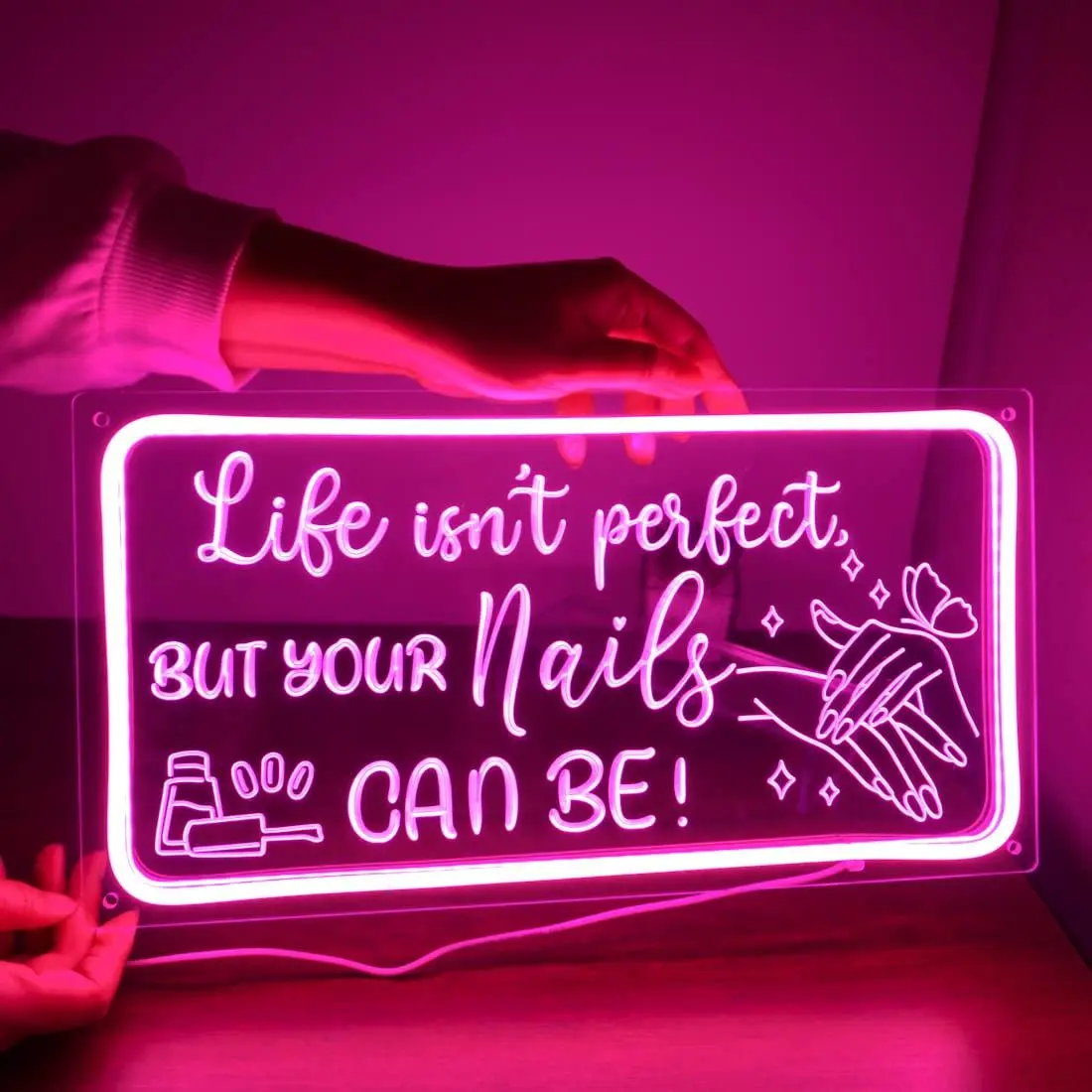 Nail Salon LED Neon Lights, Spa Salon, Beauty Store Signs, Barbershop LED Wall Signs, Bedroom Neon Wall Decorations, Women's Birthday Gifts, Christmas Gifts,