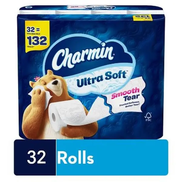 Charmin Ultra Soft 2-Ply Toilet Paper, Extra Mega Packs (32 Total, 231 Sheets Each), Smooth-Tear Bathroom Tissue, Strong Clog-Safe Roto-Rooter Approved, Disposable Tissues, 151-300 Sheets