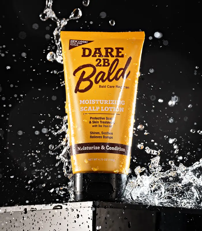 DARE TO BE BALD Scalp Moisturizer, Protective Lotion with Tea Tree Oil, Hydrating & Conditioning Treatment for Shaved Heads, Controls Flakes & Ingrown Hairs, 4.75 oz, Hydrate