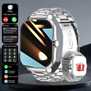 Smartwatch - Wireless Call, Instant Message Reminder, Pedometer & Calorie Tracking, Weather Forecast, Wireless Connection, Sedentary Reminder, Comfortable & Durable, Unisex