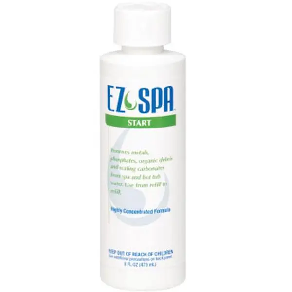 API Ez Spa Pre-Start Treatment, 8 oz Highly Concentrated Formula for Spas and Hot Tubs, for Copper Removal and Phosphate Control, Multi-Tasking, Water Polisher, Removes Copper, Bottle, Phosphate Cut, Copper Remover
